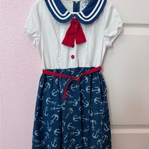 Disney Blue and White Sailor Dress